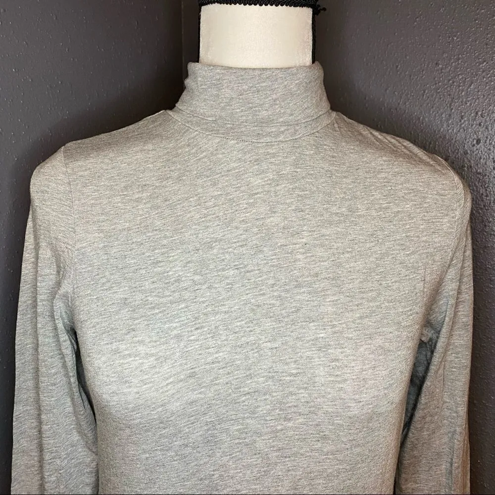 White and Warren long sleeve turtleneck top Gray - Image 2