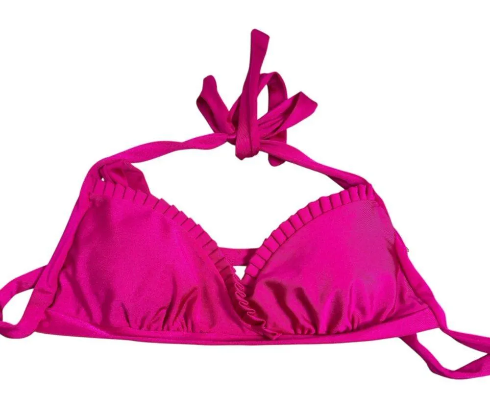 Luli Fama Magenta Ruffle Bikini - Image 3