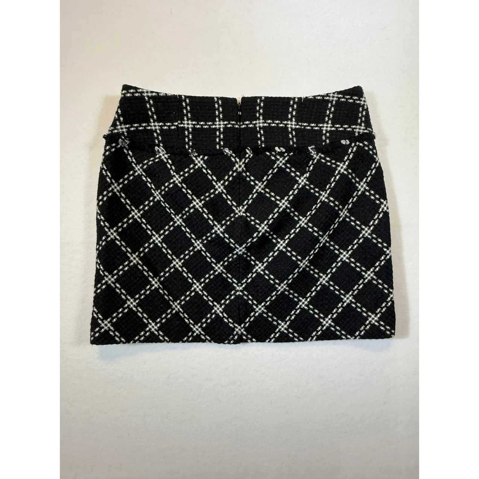 Forenza Black White Tweed Mini Skirt Women's Career Party - Image 2
