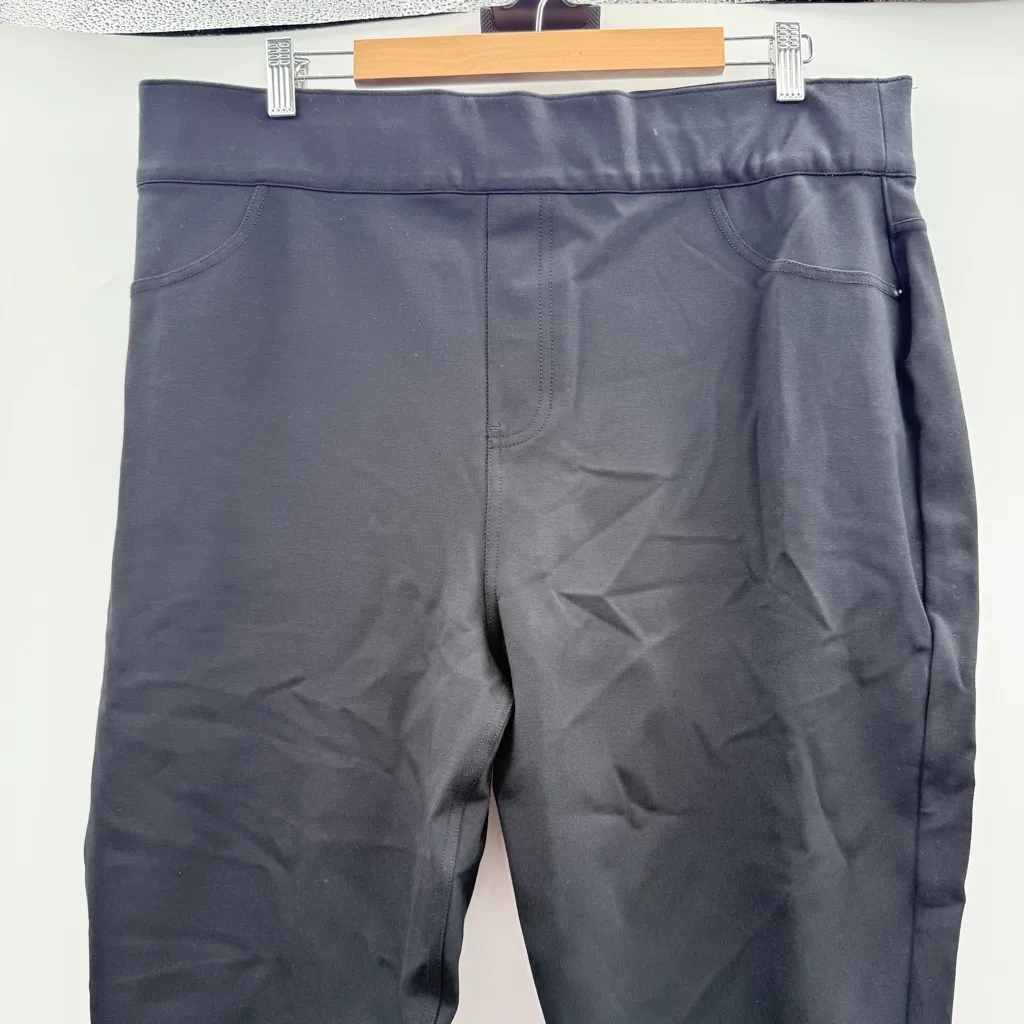 Spanx Pull On Cropped Pants Women’s Size 3X Black Stretch‎ Slim Fit - Image 2