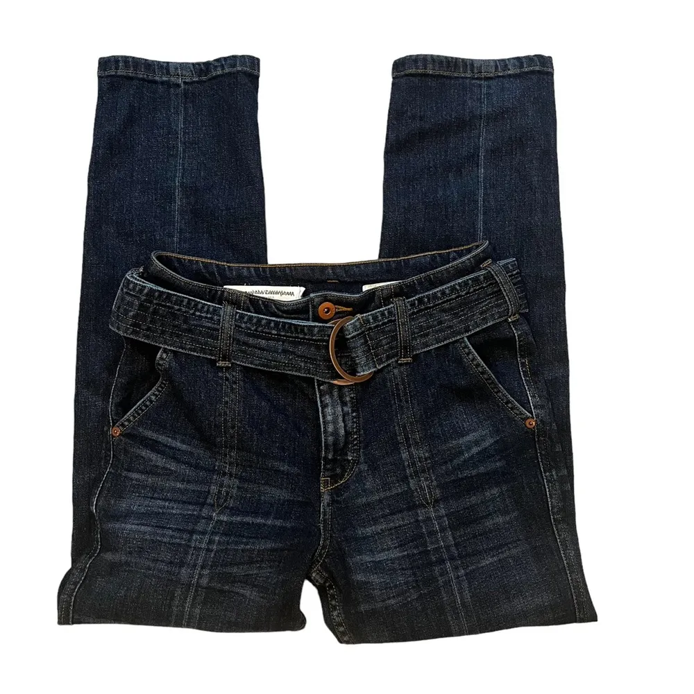 Anthropologie Pilcro and the Letterpress Seamed Belted Ankle Jeans, Sz 25 - Image 4