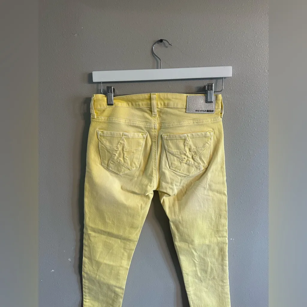 Big Star Yellow Vintage Star 1974 Mid Rise Alex Fit Size 25 - Image 3