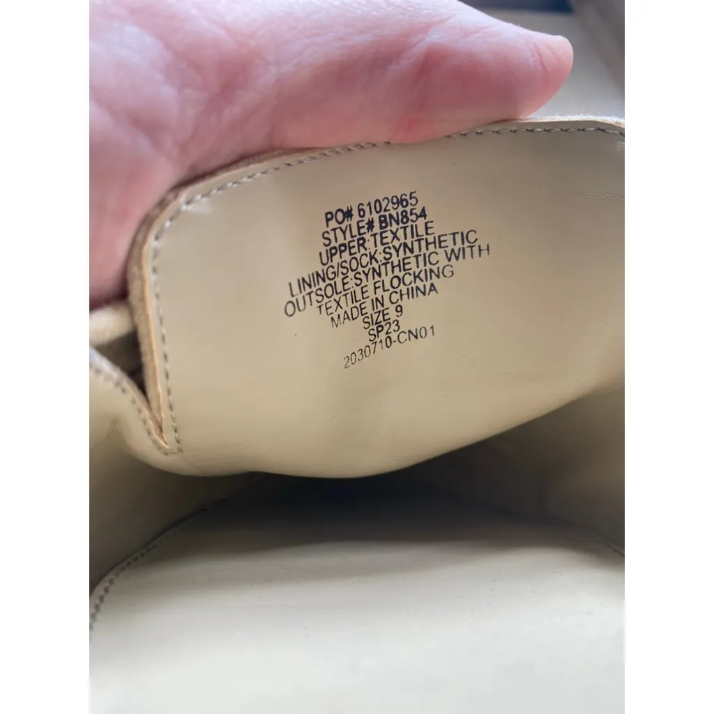 J.Crew Pointed Toe Slip-On Loafers Beige Suede Knotted 9 Preppy Coastal Summer - Image 6