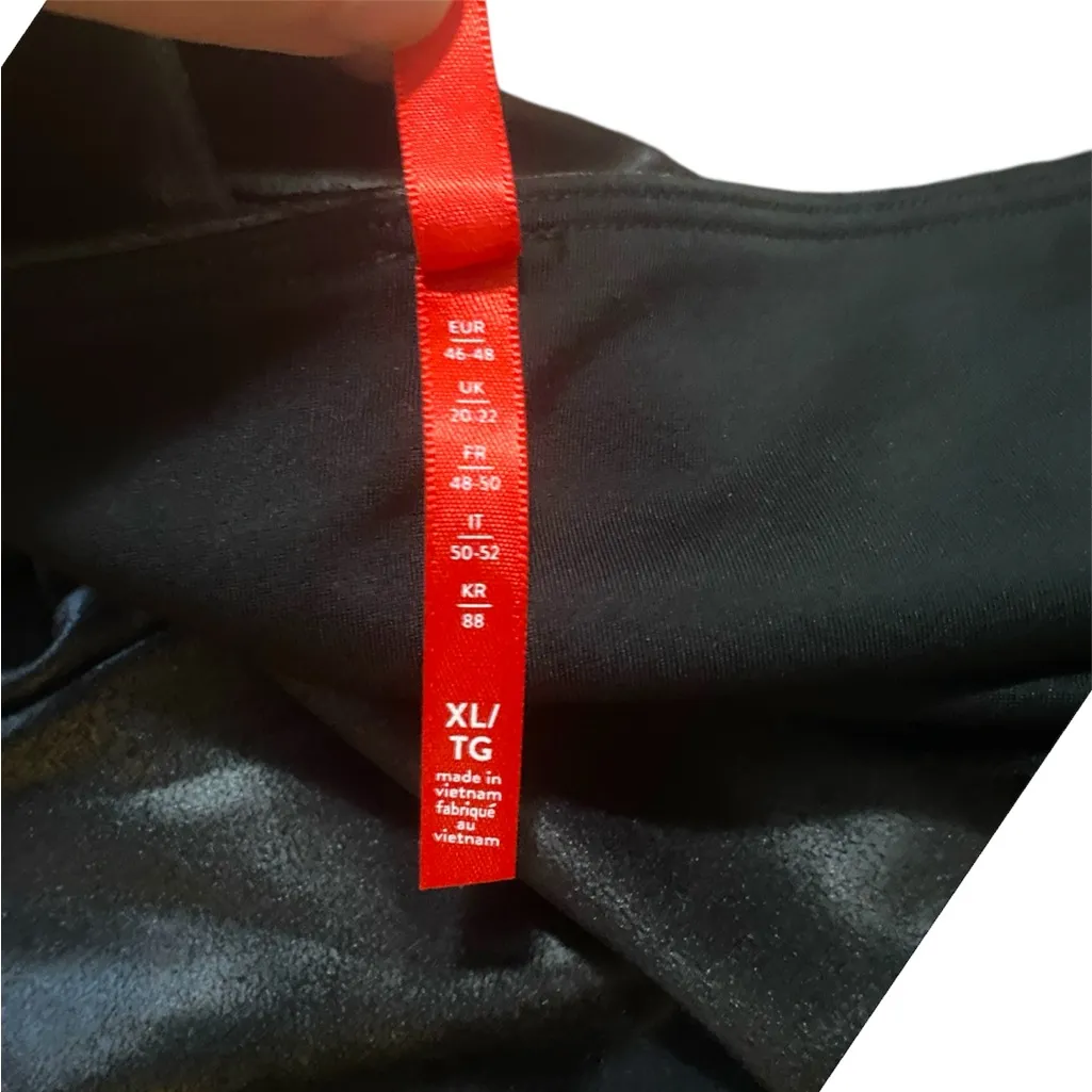 Spanx black Faux Leather Leggings XL - Image 6