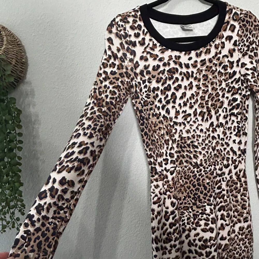 Baum und Pferdgarten Elana Bodycon Dress in Animal Print XS Capsule Baddie Black - Image 3