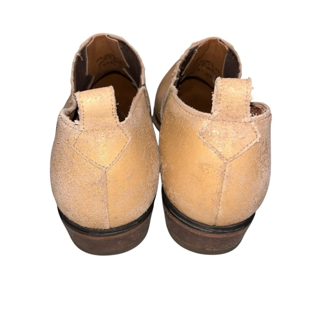 Frye Tan Gold Distressed Leather Billie Shootie Boots Booties Shoes size 10 - Image 6