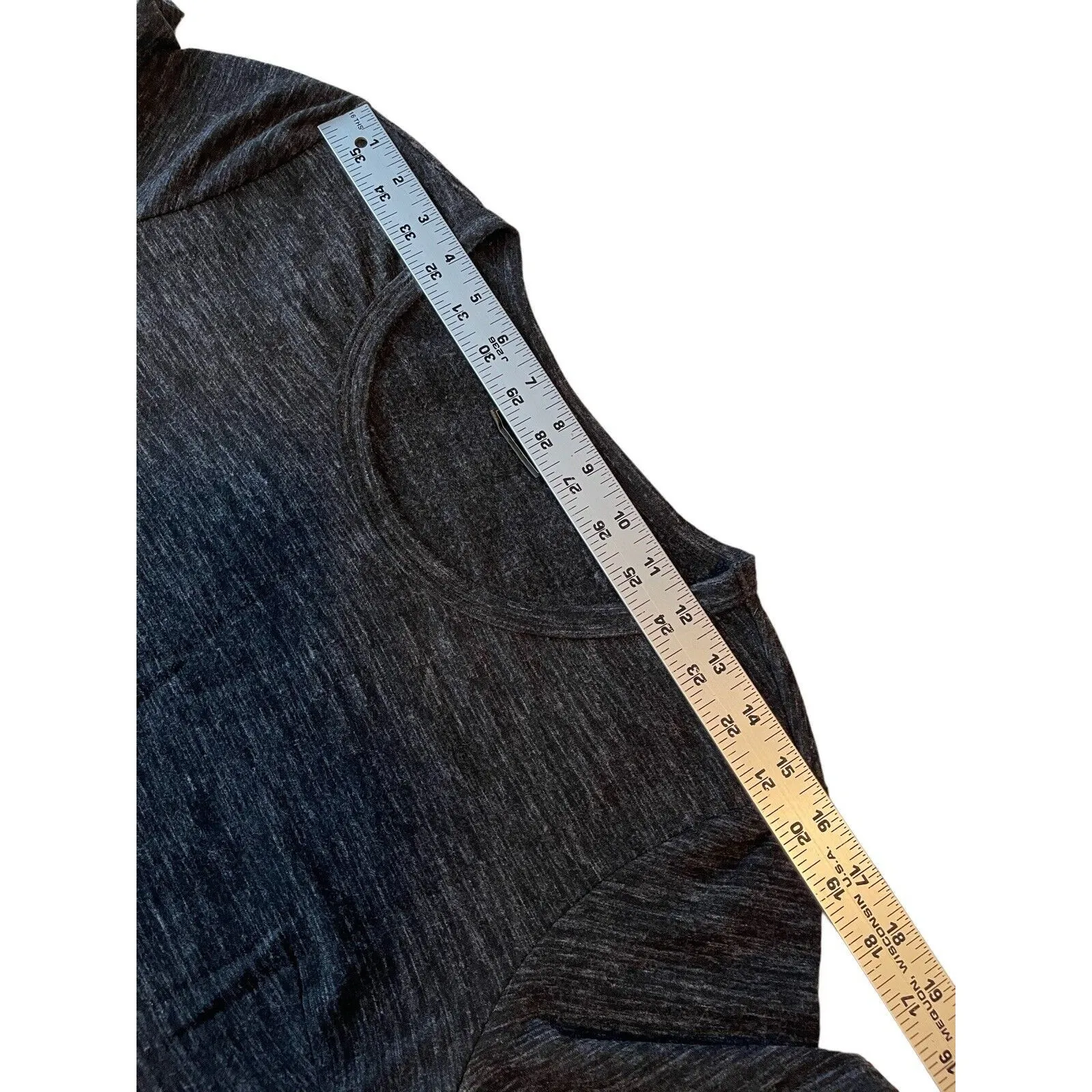 32 Degrees Women Size M Short Sleeve Casual T -SHIRT Dress‎ Gray Pockets - Image 6