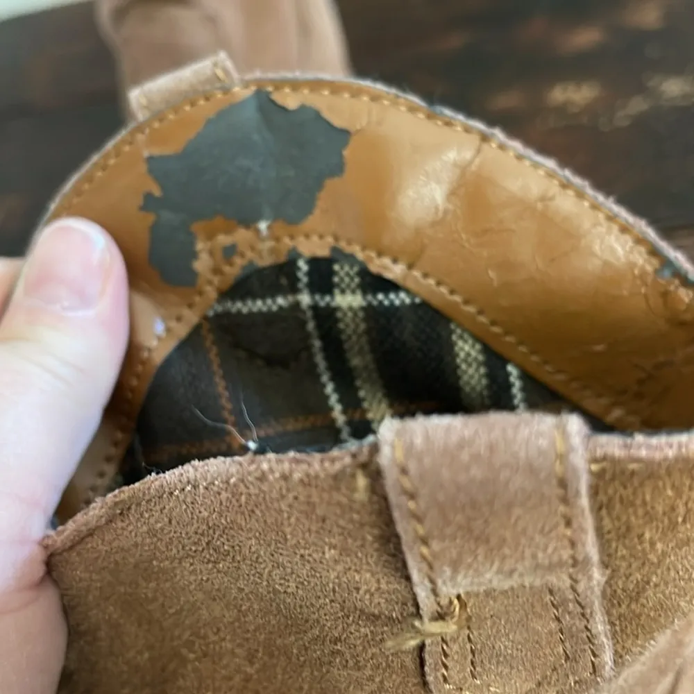 White Mountain  Brown Suede Western Ankle Boots Size 11 - Image 6