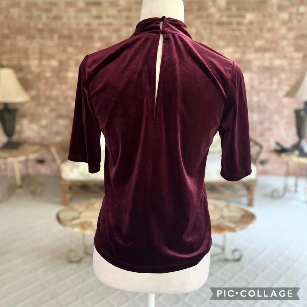 NWT Allison Joy Evereve Alana Purple Velour Velvet Cutout Top XS Party Cocktail - Image 8
