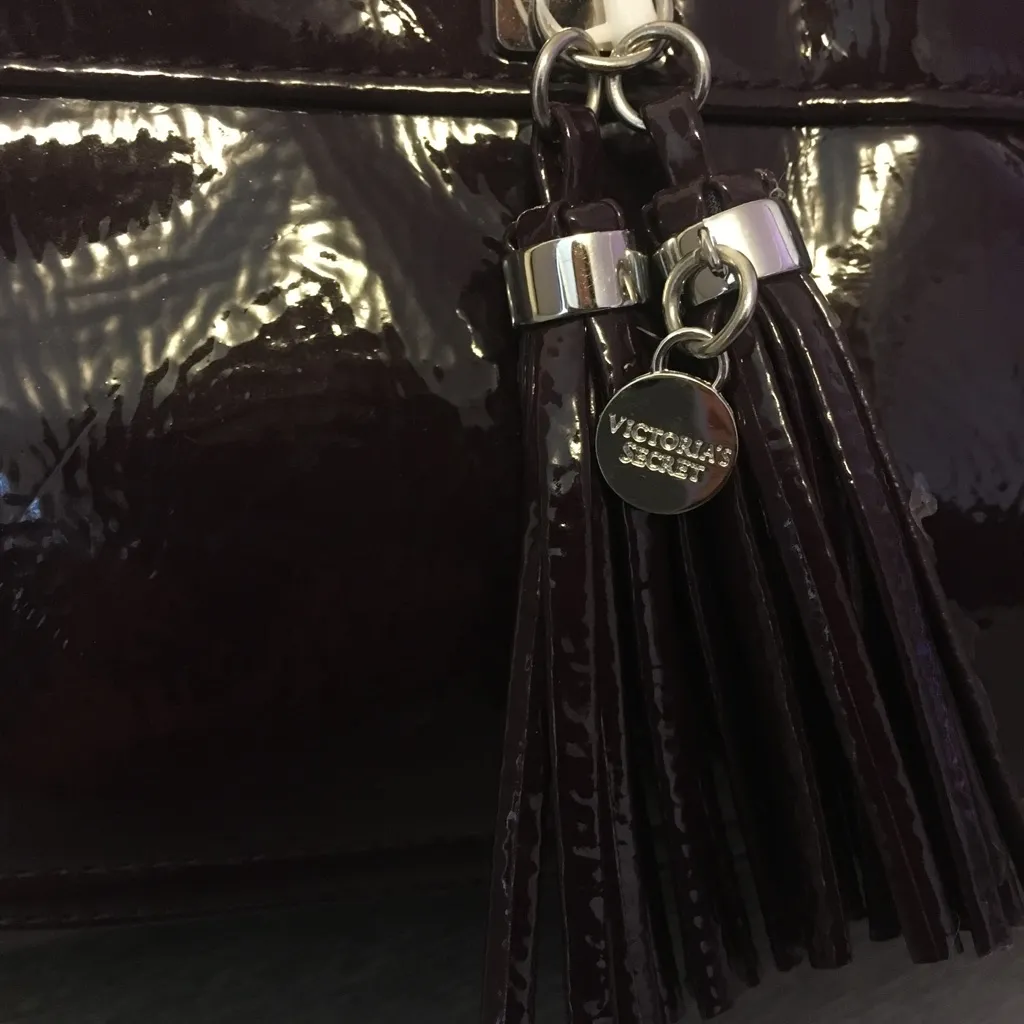 Victoria’s Secret Glossy Purple Patent Cosmetic Bag | Clutch - Image 2