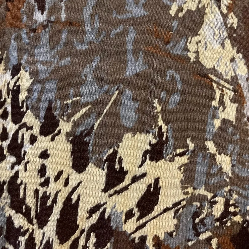 Vivienne Tam Oversized Abstract Sweater Tunic Dress Large Collar Blue Gray Large - Image 4