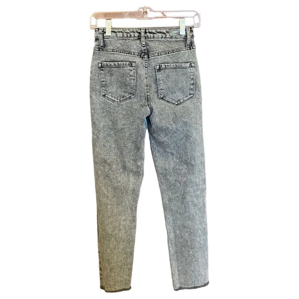 RSQ High Rise Straight Leg Gray Jeans Size 23 - Image 2