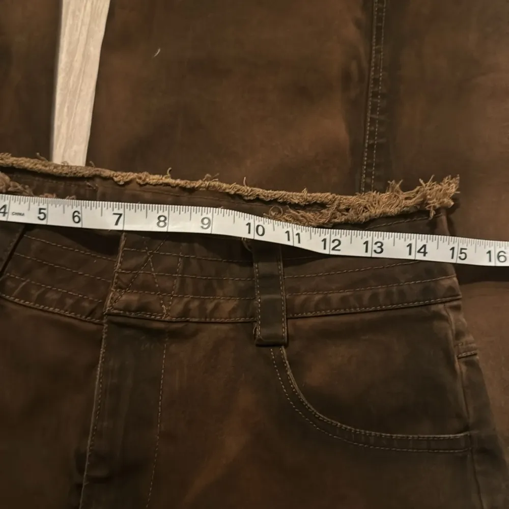 NWT Dolls Kill DARKER WAVS Fader Oversized Baggy Jeans w Raw Waistband Hem - Image 7