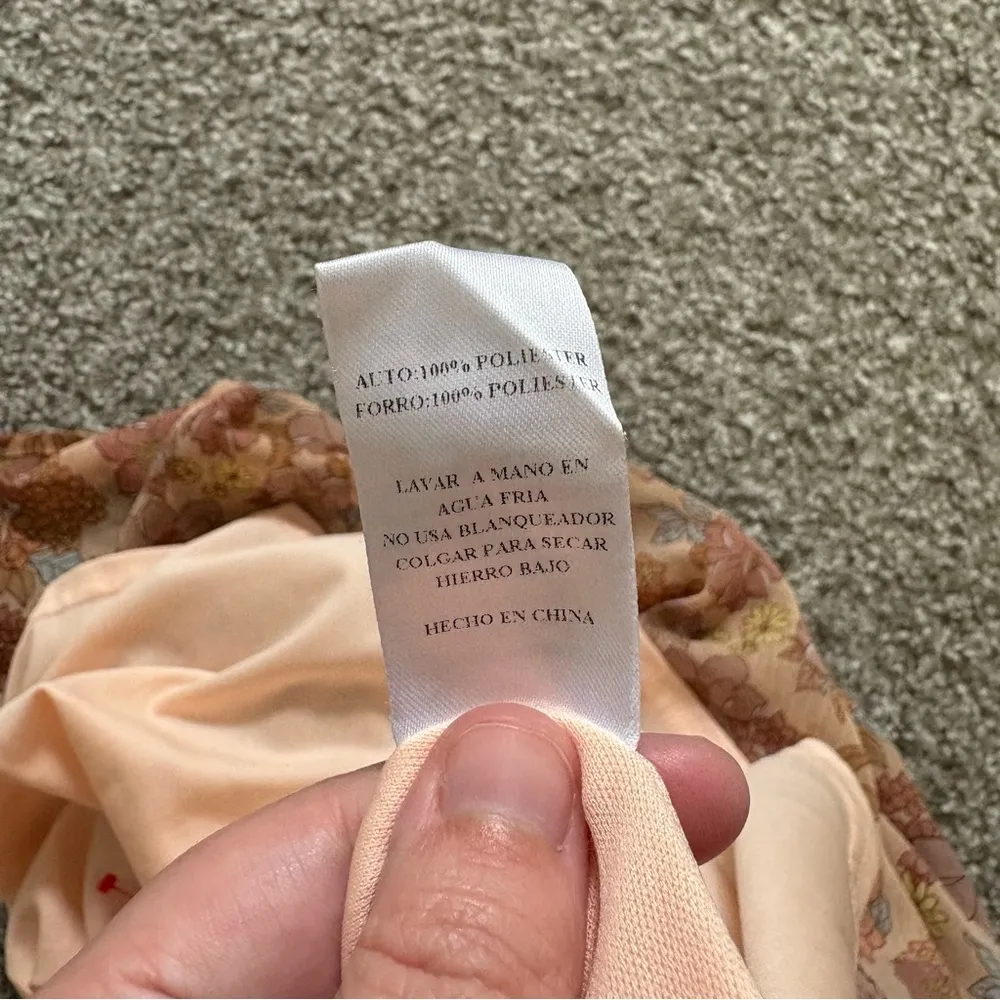 Sadie & Sage Orange Floral Dainty Mini Skirt - Image 5