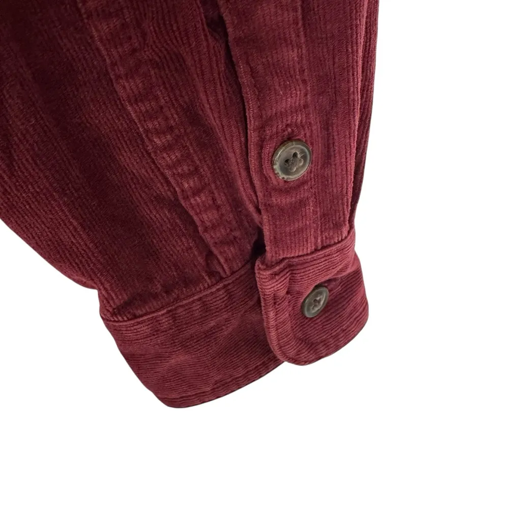 NWT Madewell Corduroy Long Sleeve Seamed Mini Shirt Dress Cabernet Size 00 - Image 8