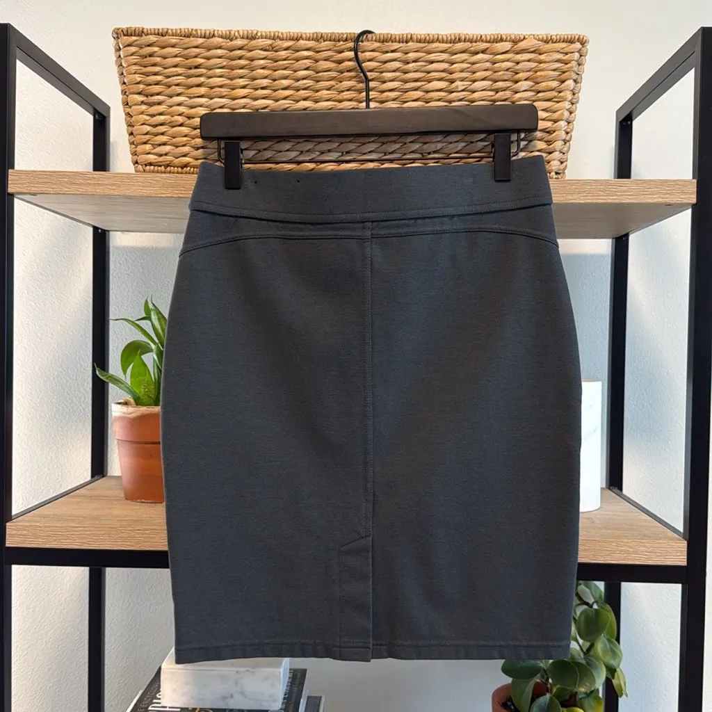 Liverpool Jeans Company Ponte Knit Gray Pencil Skirt, 4 / 27 - Image 3