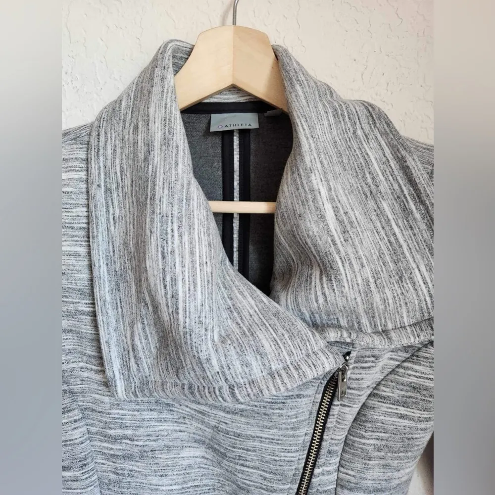 ATHLETA Gray Moto City Limits Asymmetrical Jacket Size XXS - Image 6