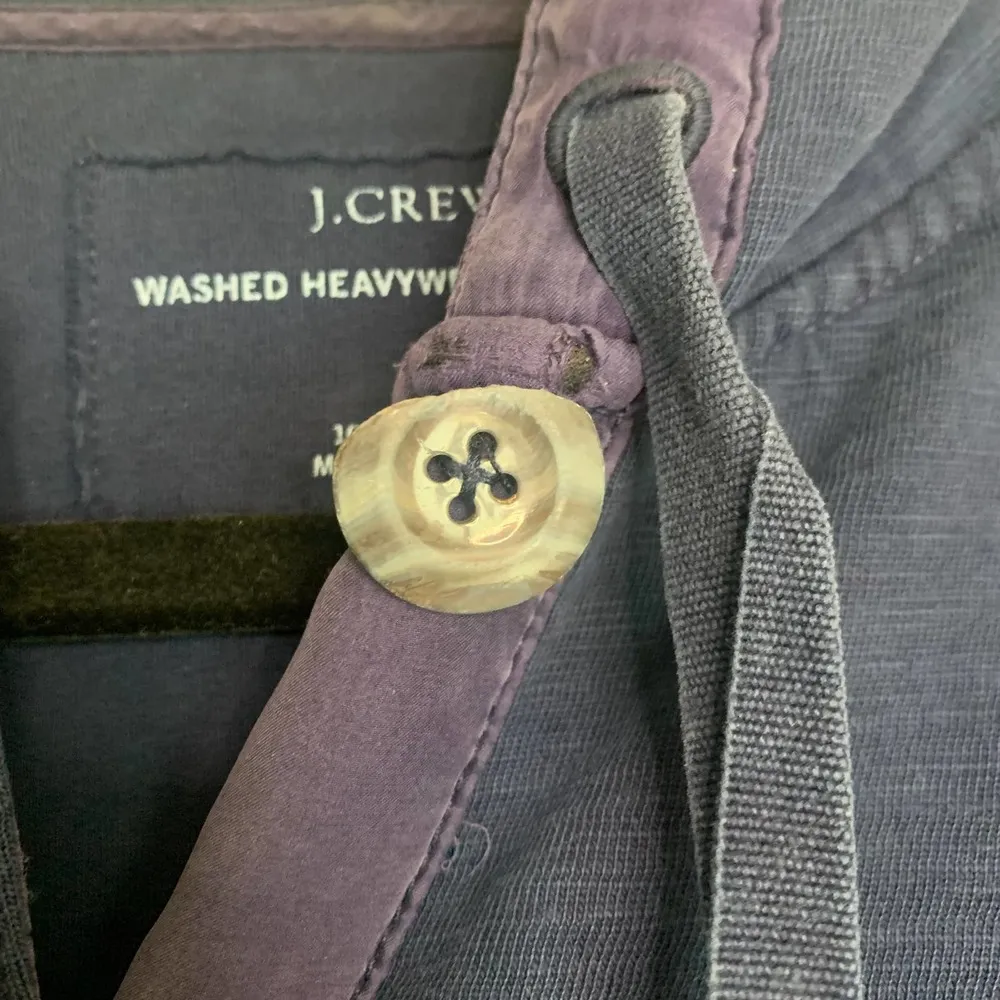 J.Crew Women's Washed Heavyweight Jersey Jacket Navy Size Small - Image 2