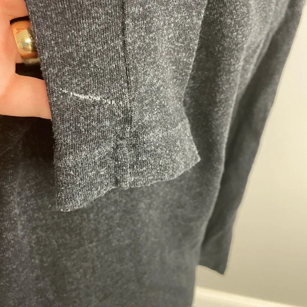 Standard James Perse Black Dark Gray V Neck Long Sleeve Womens Size 2 - Image 4