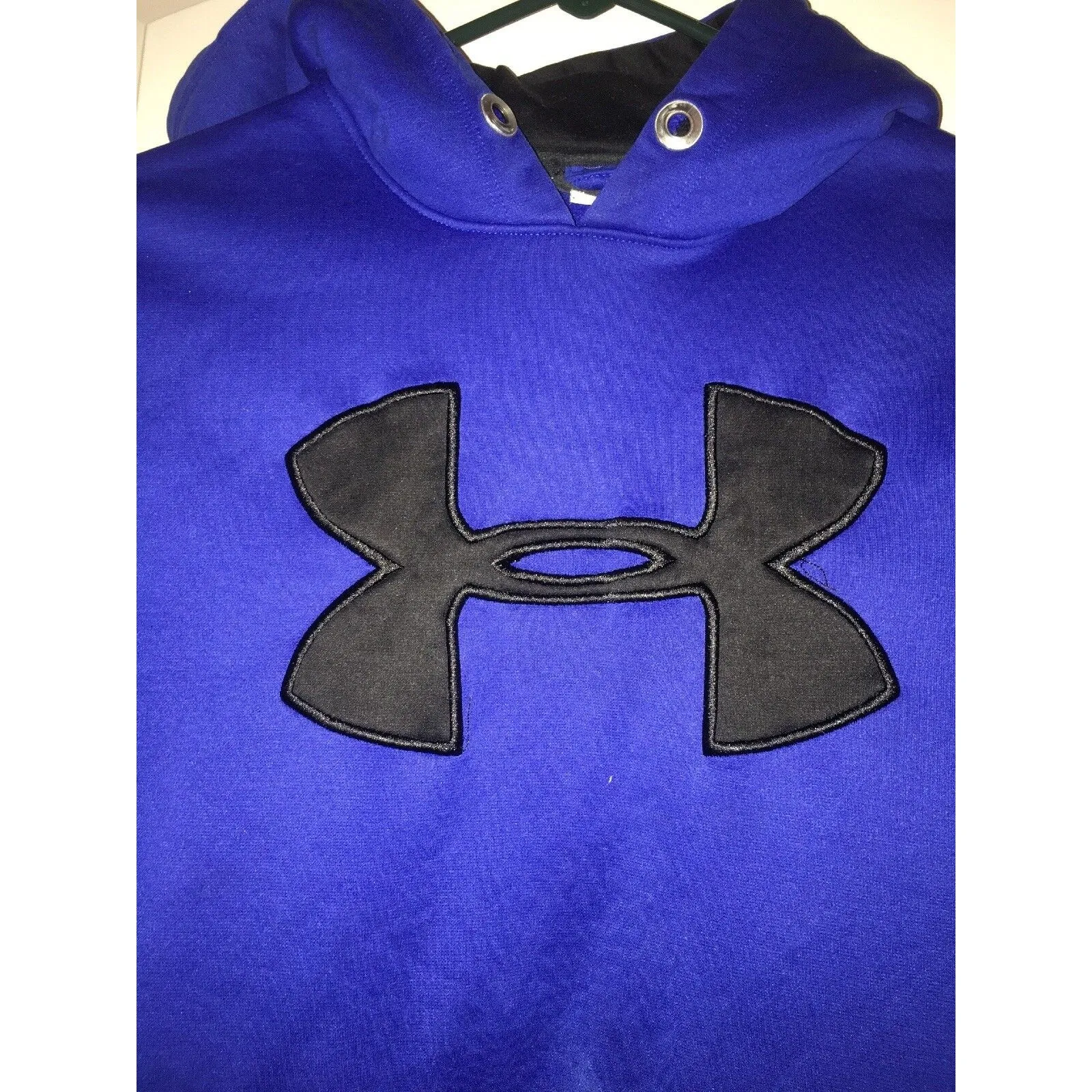 Under Armour Men's Active Wear Sweatshirt Hoodie Size Small Blue Black - Image 2