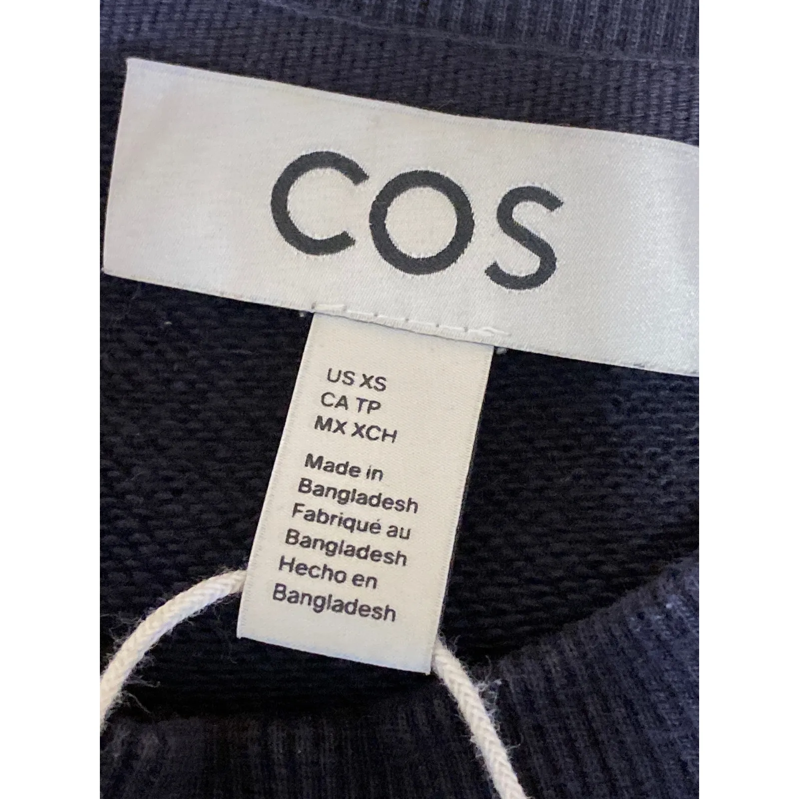 Cos Womens Dark Purple Oversized Crew Neck Long Sleeve Sweater Sweatshirt Top XS - Image 3