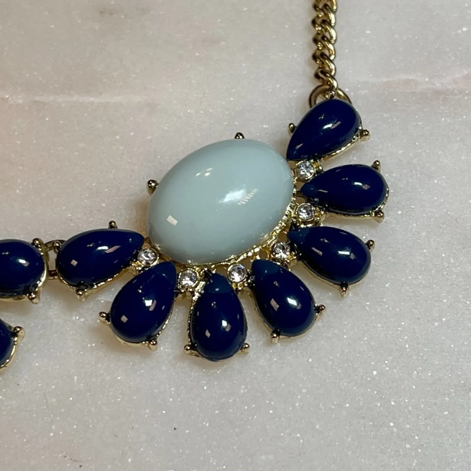 LC Lauren Conrad | Blue Enamel Bib Necklace - Image 4