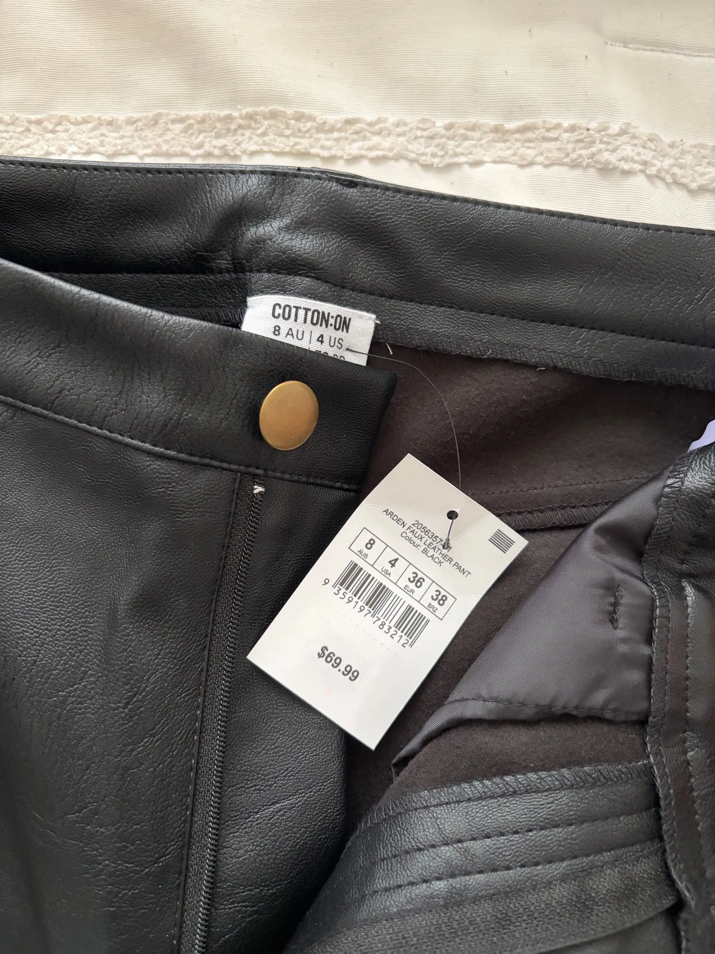 Cotton On Leather Pants - Image 3