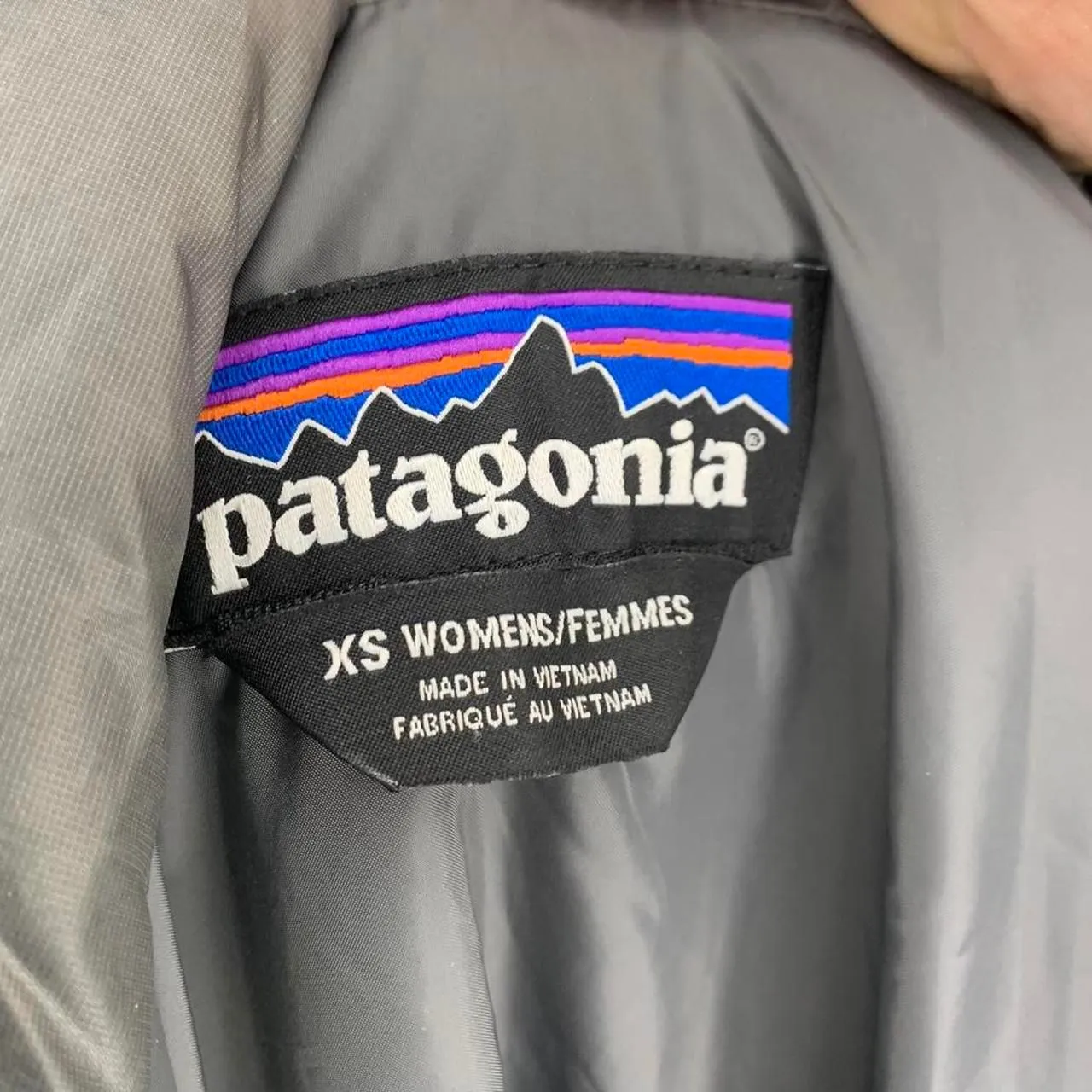 Patagonia Womens Gray Long Sleeve Full-Zip Quilted Puffer Coat Size XS - Image 3