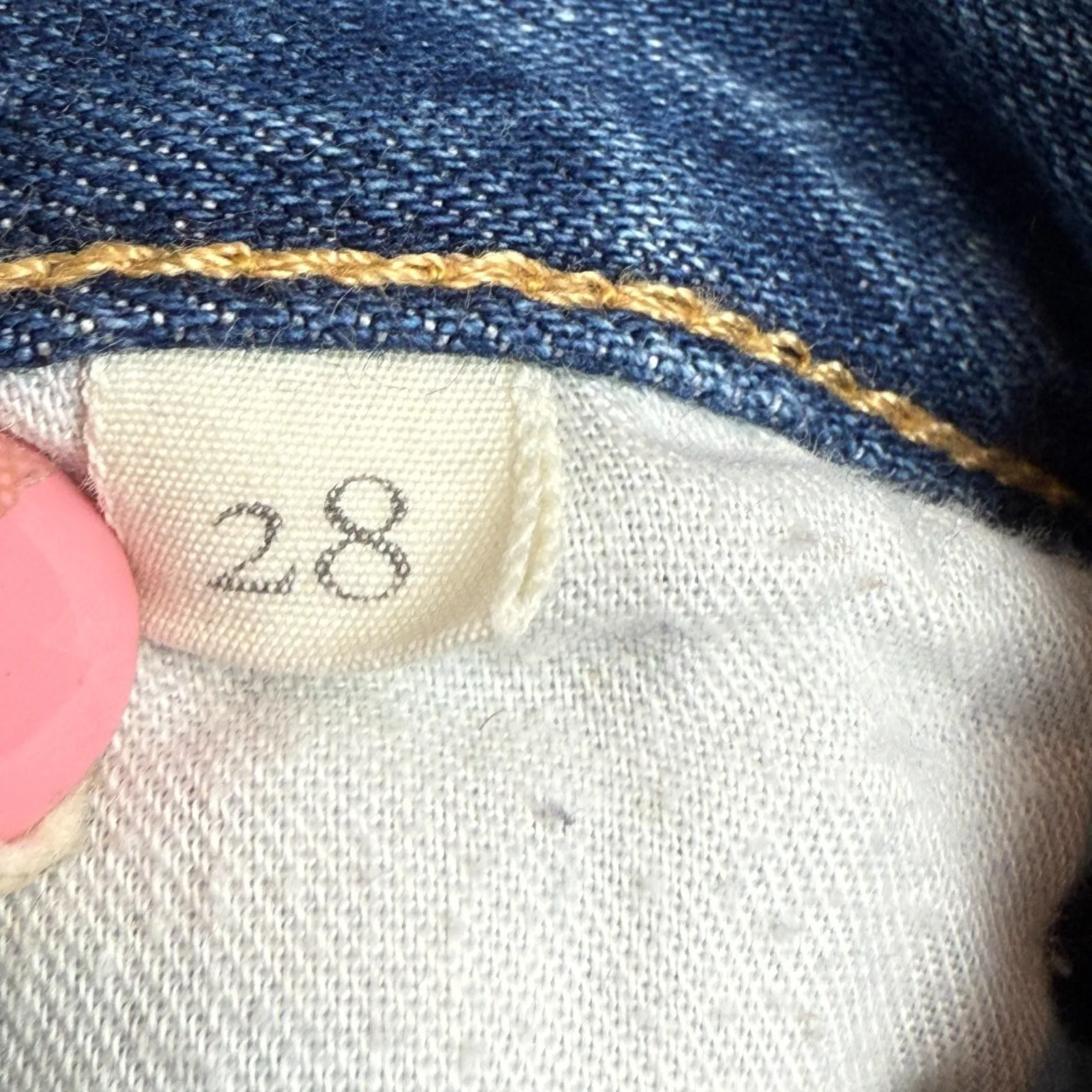 ABLE Jeans Women's 28 Blue Denim Medium Wash Distressed Slouch Casual Stretch - Image 10