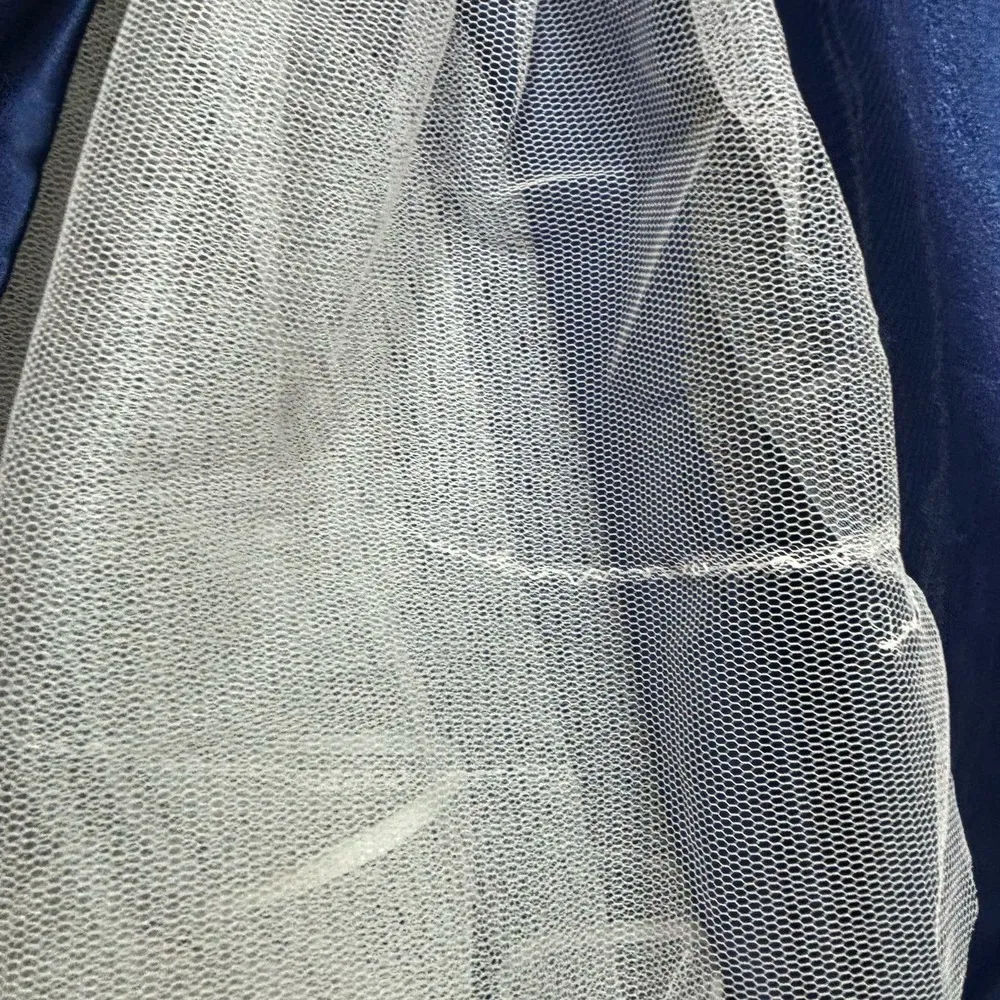 Sherri Hill Pink, Navy Empire Waist Strapless Mermaid Full Length Formal Gown 0 - Image 14