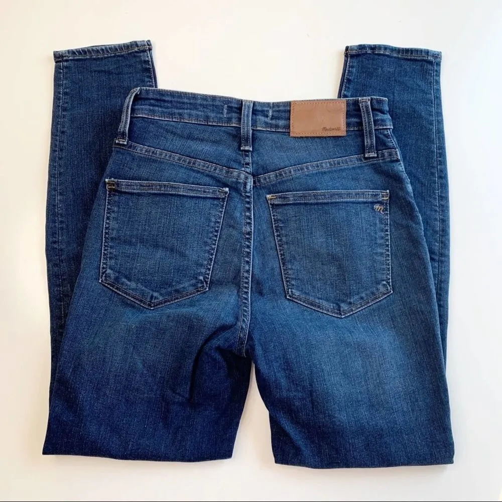Madewell Curvy High Rise Skinny Jeans Dark Wash Blue Size 25 P Stretch Denim - Image 5
