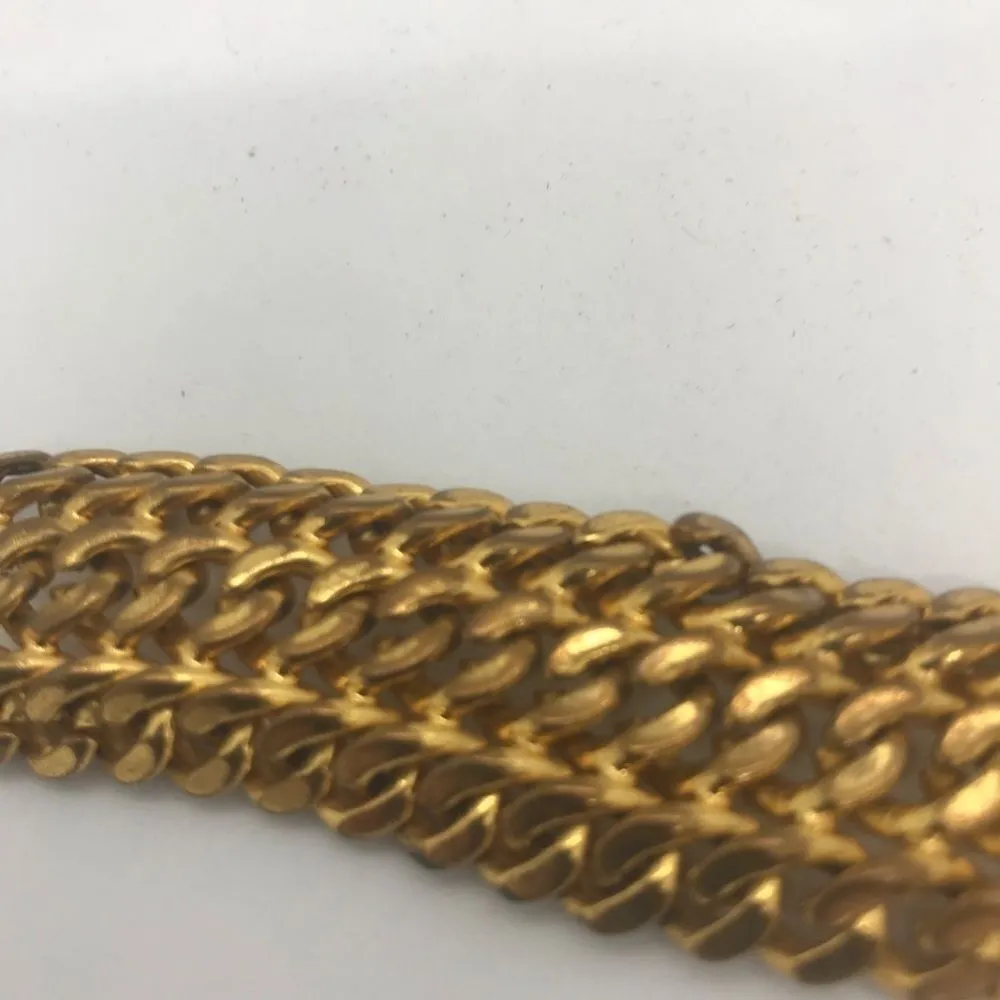 Chunky Gold Chain Statement Bracelet Vintage 1960s Jewelry - Image 9