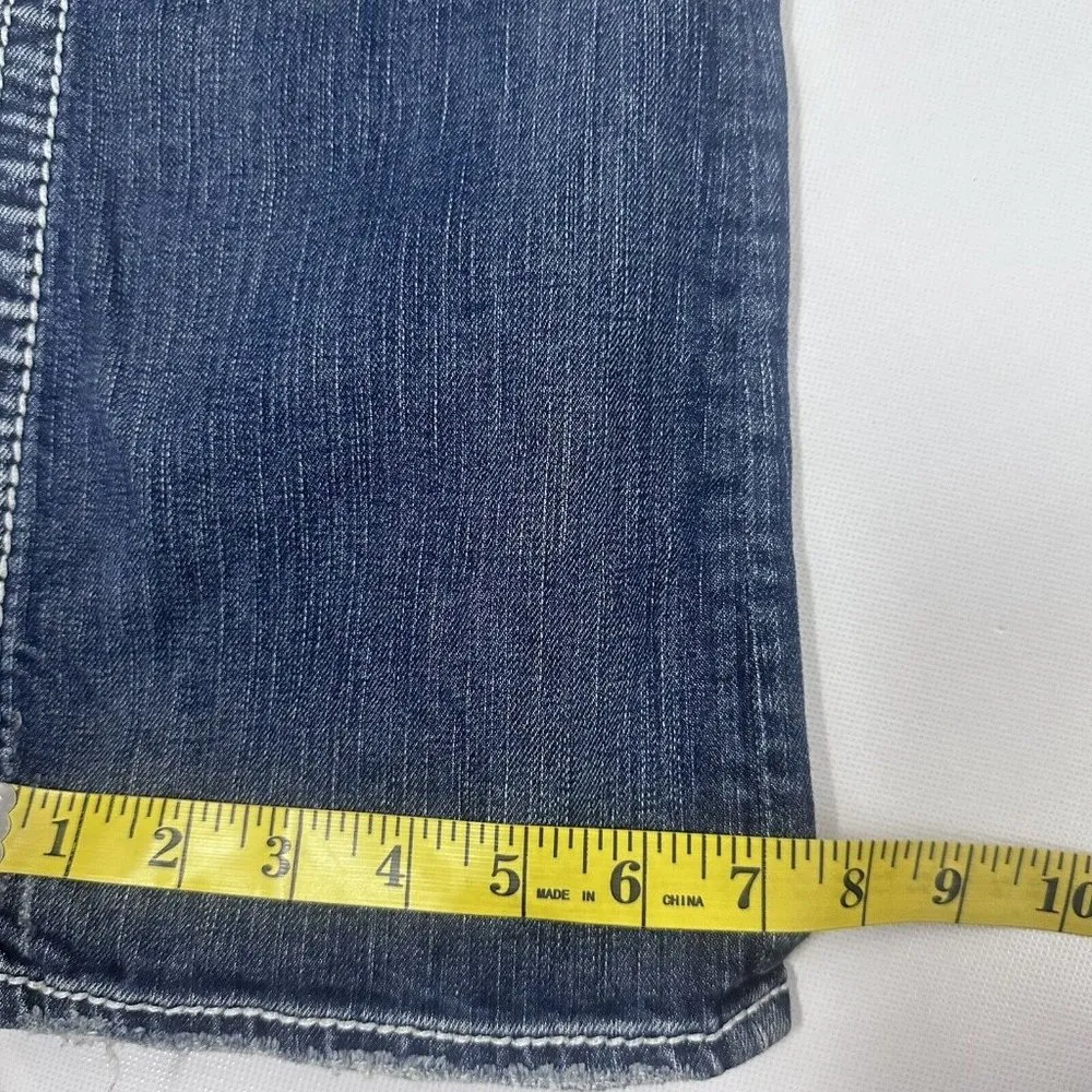 Silver Jeans Womens 28 Blue Aiko Western Distressed Hip Hugger Bootcut Denim - Image 12