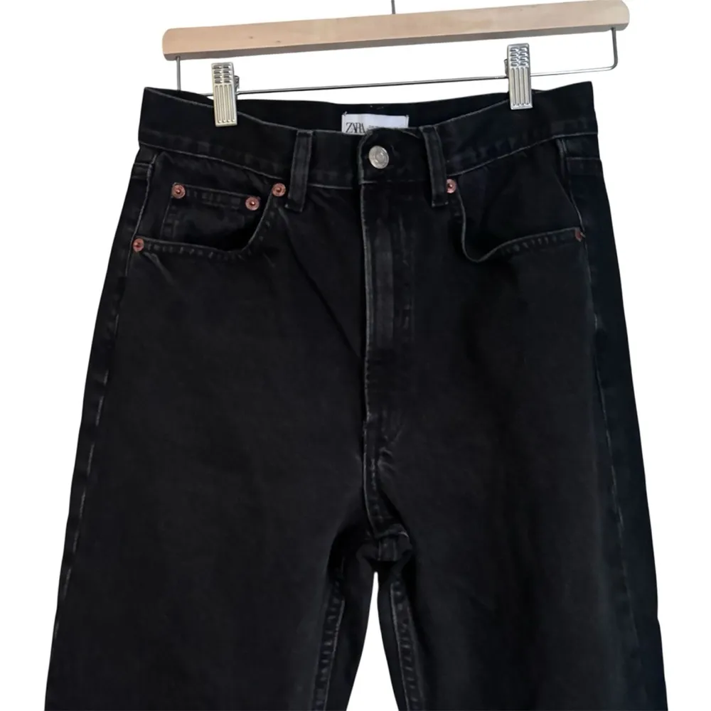 Zara Regular Fit Black Jeans Size 6 - Image 7