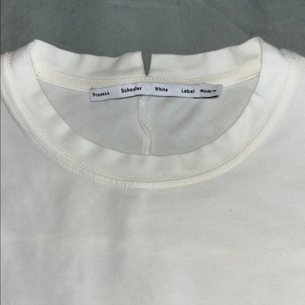 Proenza Schouler White Label Cutout Crewneck Tee Shirt - Image 3