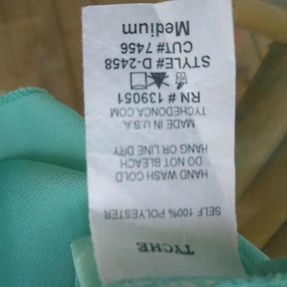 Julie Billiart M Turquoise Sleeveless Summer Mini Dress - Image 2