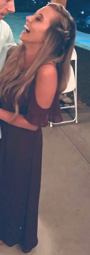 Maroon Cold Shoulder Dress Red Size 2 - Image 2