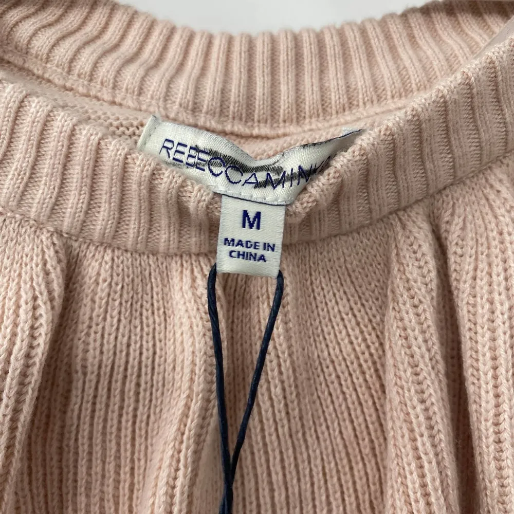 Rebecca Minkoff Stacey Ruffle Popover Knit One-shoulder Sweater Pale Pink Md - Image 5