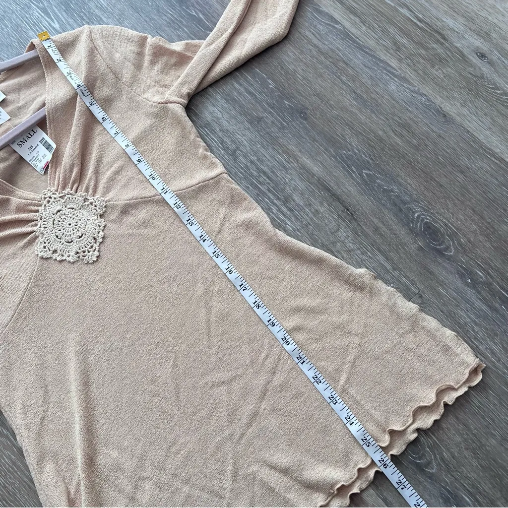 Vintage Y2K NWT old stock fashion bug witchy whimsical goth boho bell sleeve top - Image 6