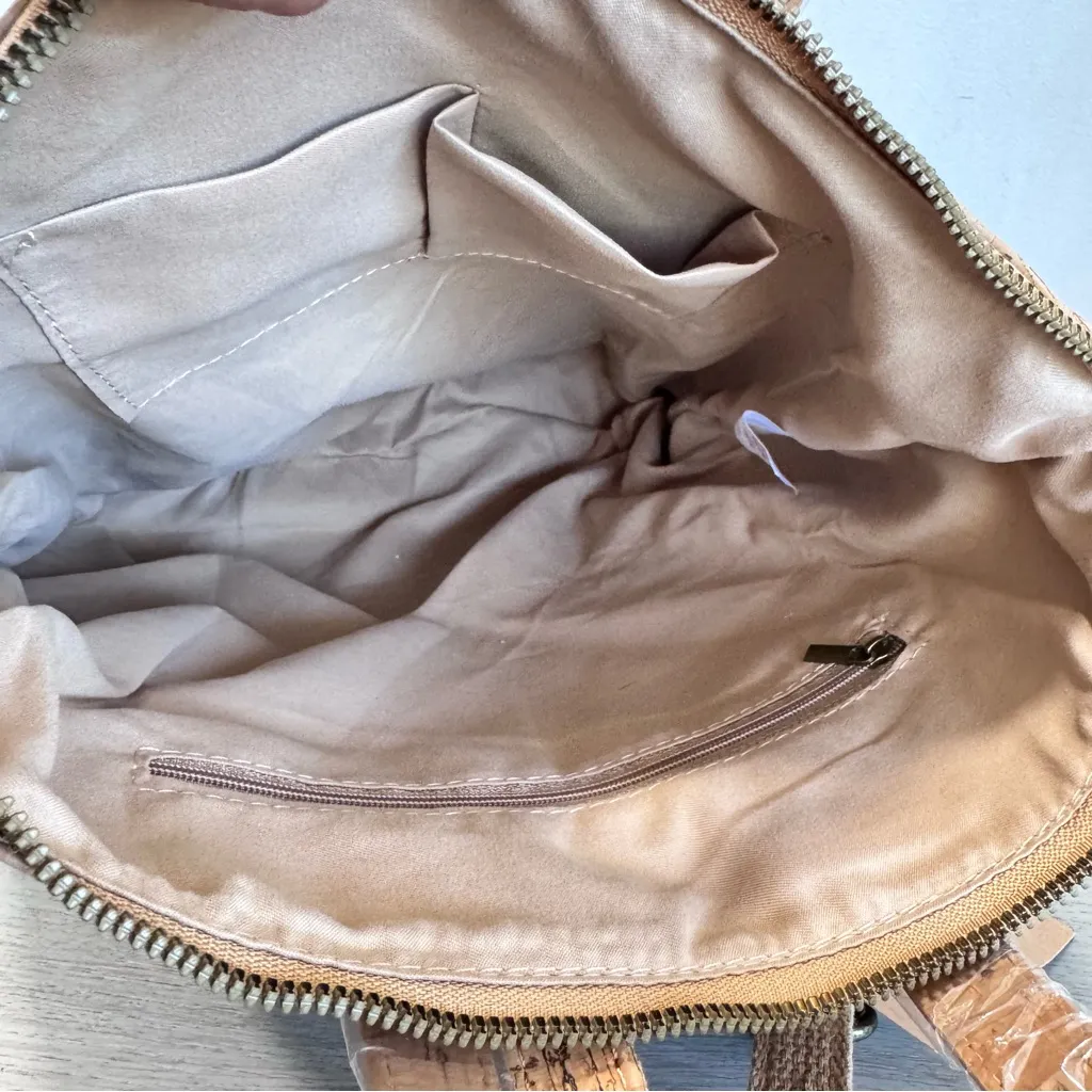 Moda Server Pro Top Handle Backpack Bag Evil Eye Ojo Made In Portugal Travel Tan - Image 9