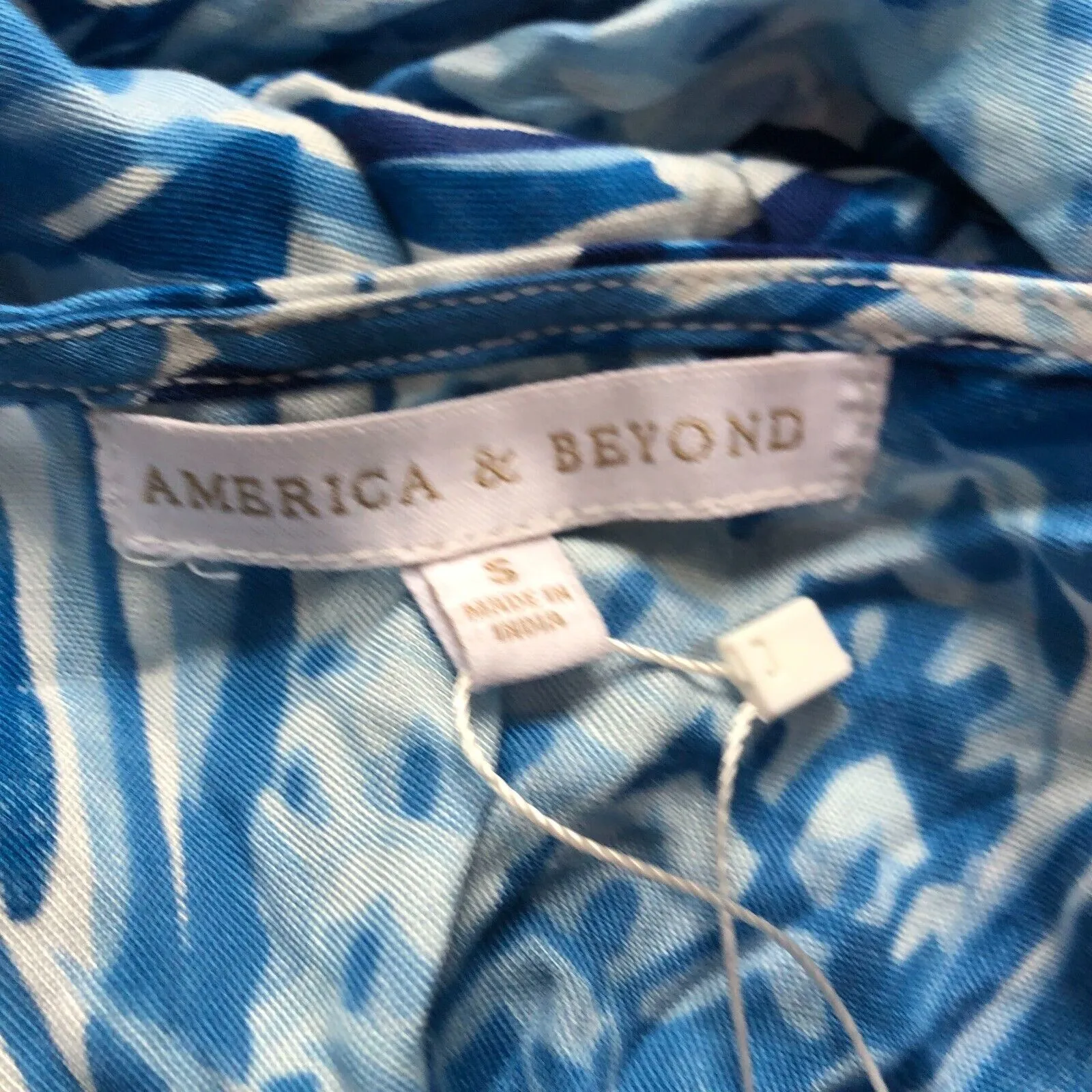 America & Beyond‎ Womens Dress S Blue Floral V - Image 6