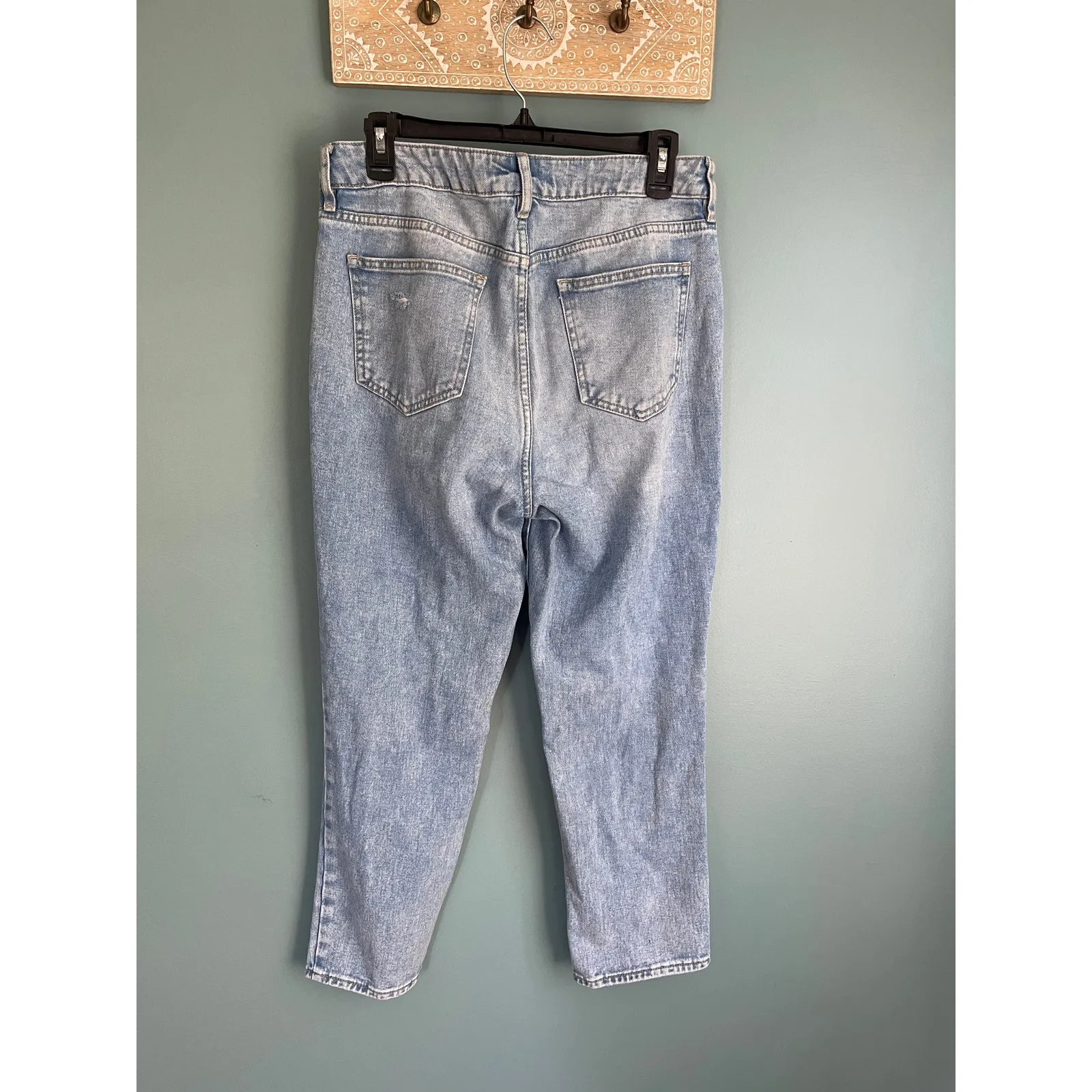 PacSun Distressed Mom Jeans Light Blue Denim - Image 5