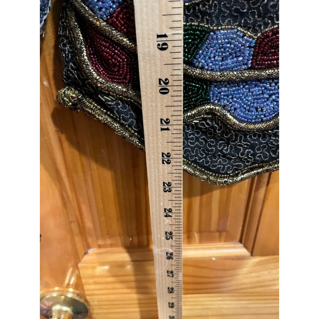 New Deadstock Nagpal Silk Beaded Evening Sequin Holiday Party Jacket Vintage Black - Image 12