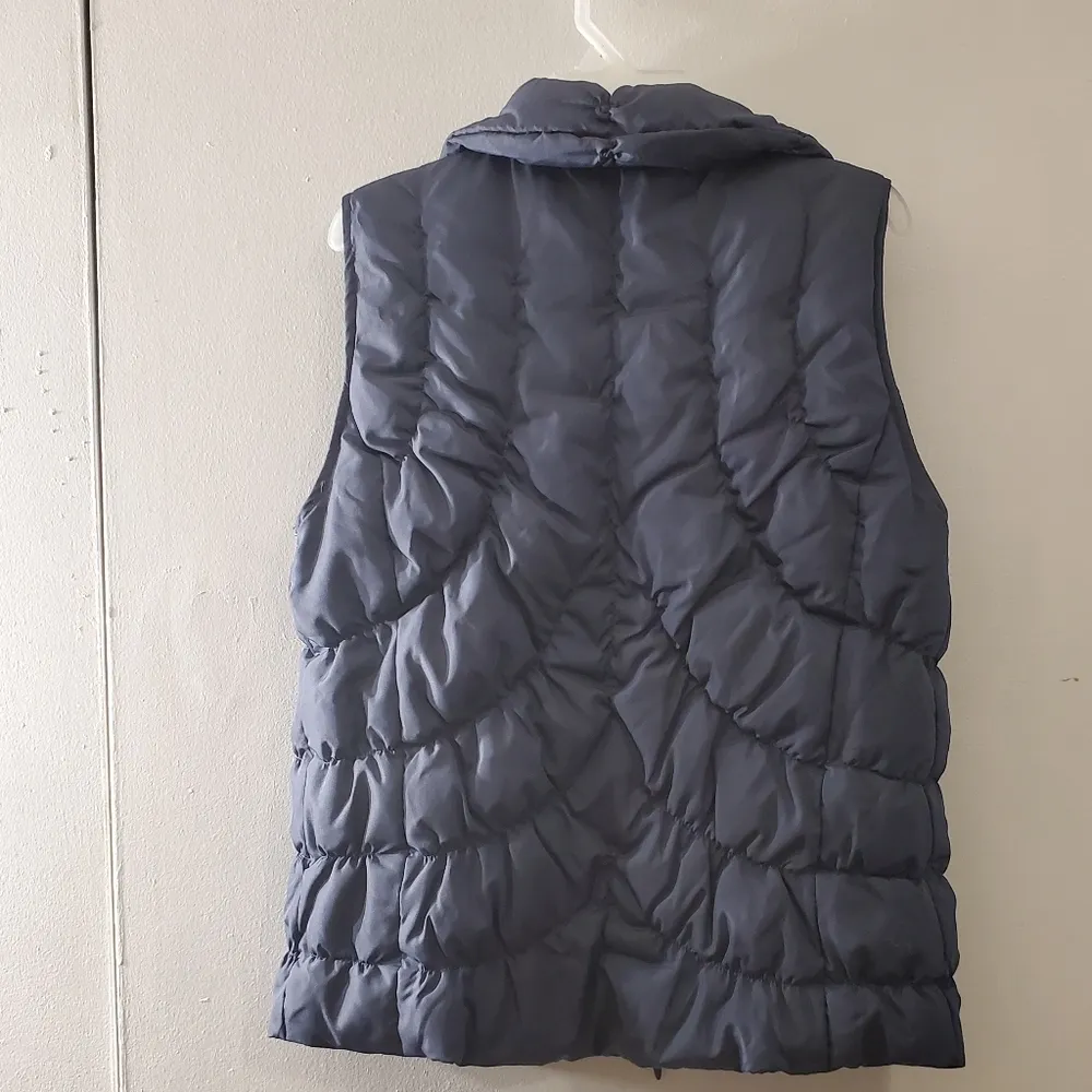 Nine West Navy Blue Womens Quilted Zip-Up Vest - Image 5