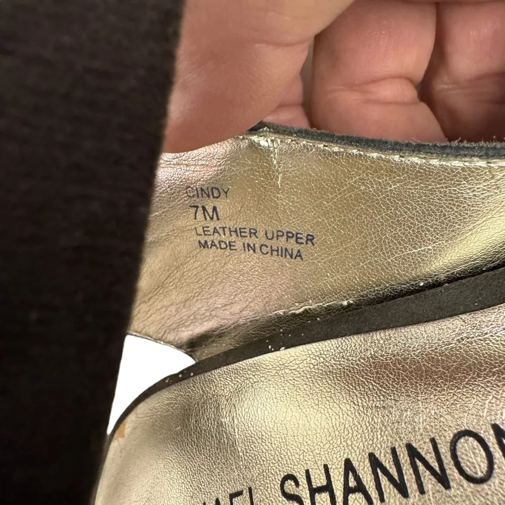 MICHAEL SHANNON Olive Green Suede Peep Toe Ankle Strap Platform Heels Pumps - Image 8