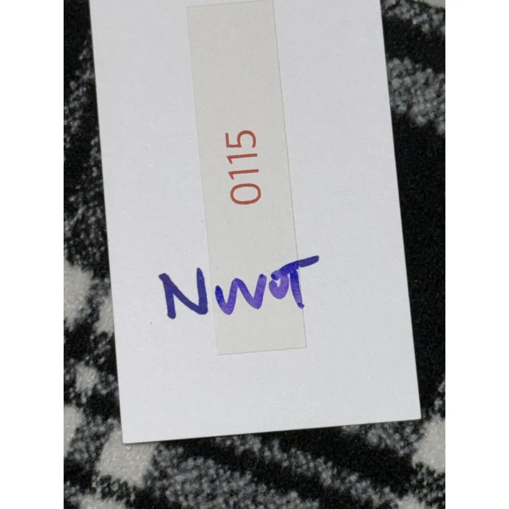 NEW Abercrombie & Fitch Black White Wool Plaid Zip Up Mini Skirt Womens Size 0 - Image 5