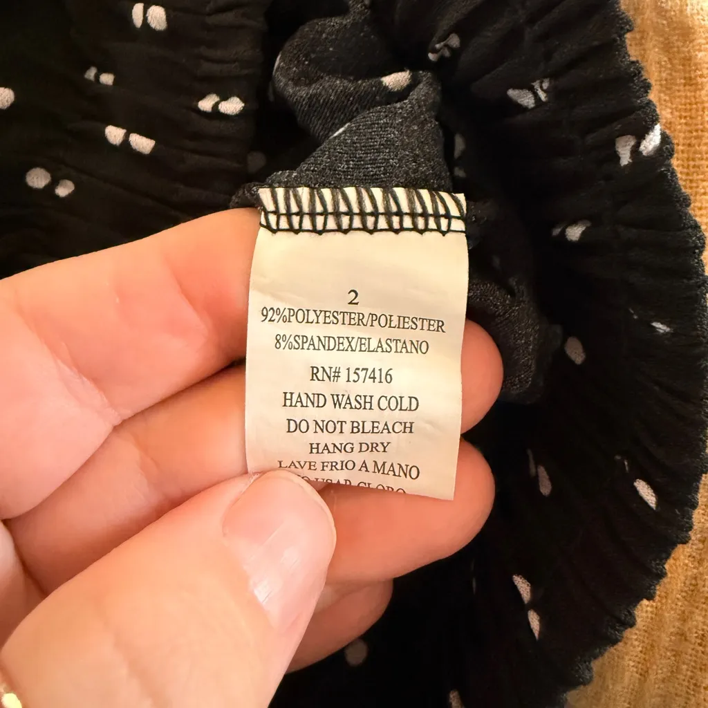 Elegant NWOT High Waisted Black Accordion Pleated Wide - Image 4