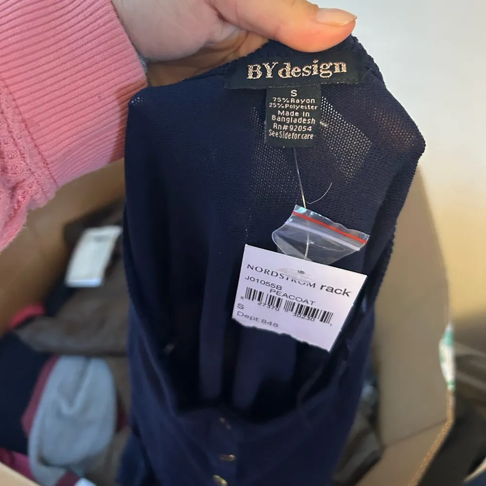 NWT By Design Navy Blue Preppy Cardigan - Image 3