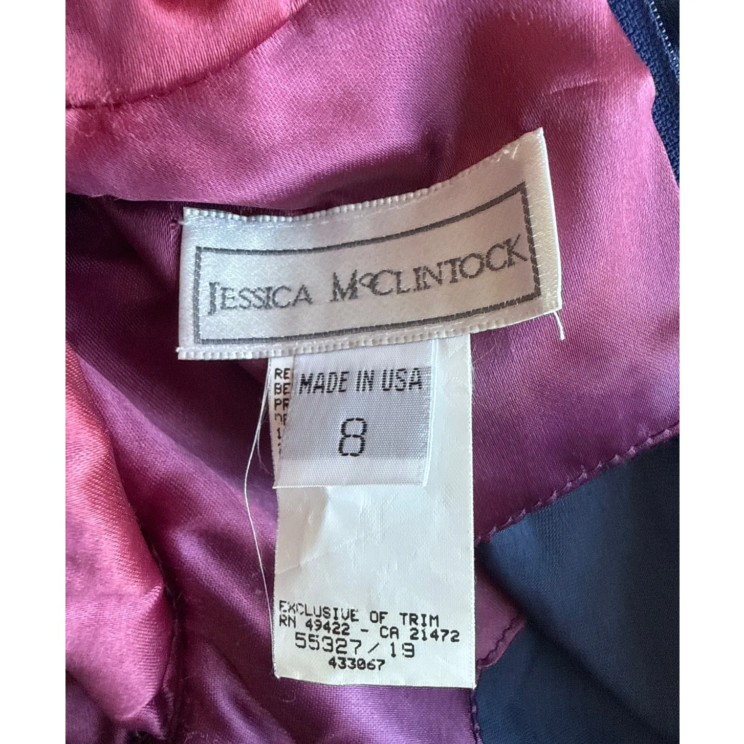 Vintage 90s Jessica McClintock Crushed Velvet Micro Mini Dress Size 6-8 - Image 8