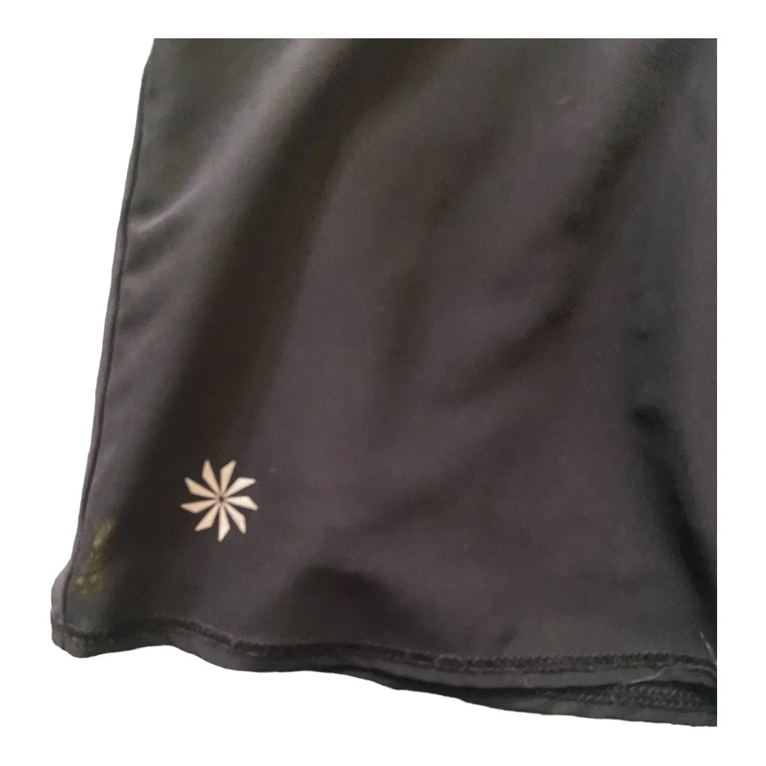 -BLACK ATHLETIC SKORT-SIZE SMALL Athletic black skort, lined mesh hen, no slip shorts, excellent condition  Measurements: Waist: side to side 15-18 inches  Length: waistband to bottom 14 inches - Image 2